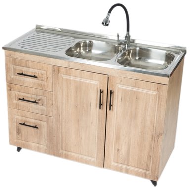 KIT MUEBLE LAVAPLATOS I DOMSA 120CM WOOD PVC120WI - 2