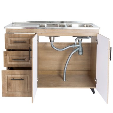 KIT MUEBLE LAVAPLATOS I DOMSA 120CM WOOD PVC120WI - 4