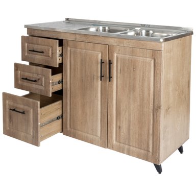 KIT MUEBLE LAVAPLATOS I DOMSA 120CM WOOD PVC120WI - 5