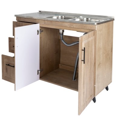 KIT MUEBLE LAVAPLATOS I DOMSA 120CM WOOD PVC120WI - 6
