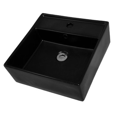 LAVAMANOS DOMSA BE5028-N SOBREPONER /42 X 41 X 15 CM CERÁMICA NEGRO - 4