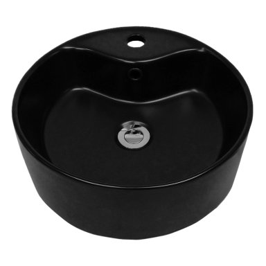 LAVAMANOS DOMSA BE5064-N SOBREPONER /40 X 40 X 13 CM CERÁMICA NEGRO - 1
