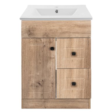 KIT MUEBLE VANITORIO DOMSA BLANCO BPA60-WOOD+60C / 60X80X40CM - 1