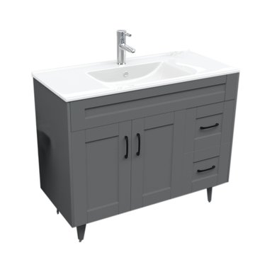 KIT MUEBLE VANITORIO DOMSA GRIS 100SK-G+P-100 / 100X80X47CM - 3