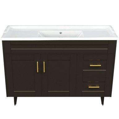KIT MUEBLE VANITORIO DOMSA CAFÉ 120SK-C+F-120 / 120X80X47CM - 1