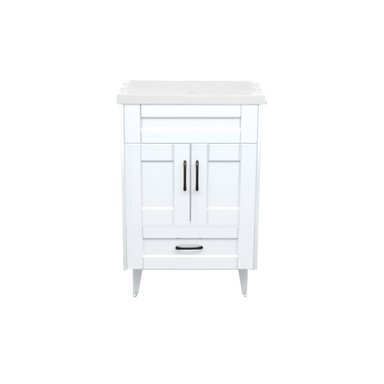 KIT DOMSA MUEBLE VANITORIO 50SK-B + F-50/50 X 80 X 40 CM BLANCO - 1