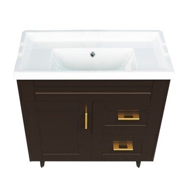KIT DOMSA MUEBLE VANITORIO CAFÉ 80SK-C + 80/80 X 80 X 47 CM - 2