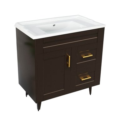 KIT DOMSA MUEBLE VANITORIO CAFÉ 80SK-C + 80/80 X 80 X 47 CM - 3