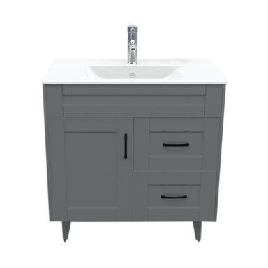 KIT DOMSA MUEBLE VANITORIO GRIS 80SK-G + P-80/80 X 80 X 47 CM - 1