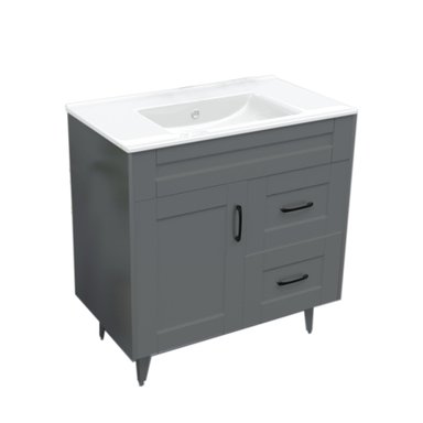 KIT DOMSA MUEBLE VANITORIO GRIS 80SK-G + P-80/80 X 80 X 47 CM - 3