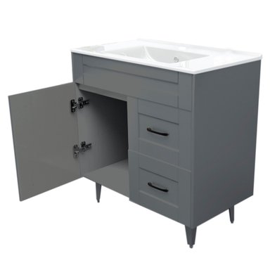 KIT DOMSA MUEBLE VANITORIO GRIS 80SK-G + P-80/80 X 80 X 47 CM - 5