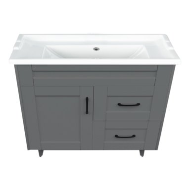KIT DOMSA MUEBLE VANITORIO GRIS 80SK-G + F-80/80 X 80 X 47 CM - 2