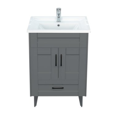 KIT MUEBLE VANITORIO DOMSA GRIS B60SK-G+F-60 / 60X80X47CM - 1