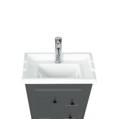 KIT DOMSA MUEBLE VANITORIO GRIS N60SK-G + F-60/60 X 80 X 47 CM - 4