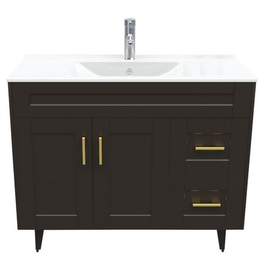 MUEBLE DOMSA VANITORIO CAFÉ 100SK-C NO INCLUYE CUBIERTA 100 CM - 1
