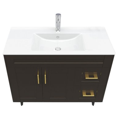 MUEBLE DOMSA VANITORIO CAFÉ 100SK-C NO INCLUYE CUBIERTA 100 CM - 2