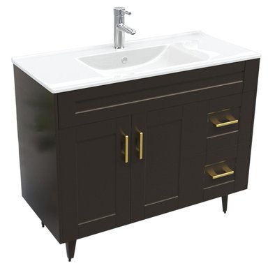 MUEBLE DOMSA VANITORIO CAFÉ 100SK-C NO INCLUYE CUBIERTA 100 CM - 3