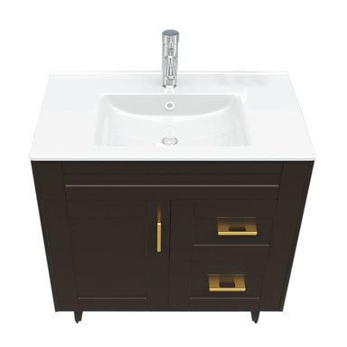MUEBLE DOMSA VANITORIO CAFÉ 80SK-C NO INCLUYE CUBIERTA 80 CM - 2