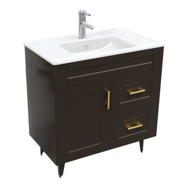 MUEBLE DOMSA VANITORIO CAFÉ 80SK-C NO INCLUYE CUBIERTA 80 CM - 3