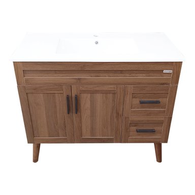 KIT DOMSA BM10047-P-100 MUEBLE VANITORIO ELEGANCE NOGAL/100 X 47 X 80 CM - 2