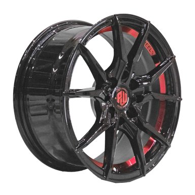 SET 4 LLANTAS 14X5.5 4X100/4X114 ET35 VENENO B-UC-RED - 1