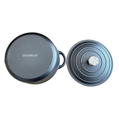 OLLA DE HIERRO FUNDIDO 24 CM 3.5 LTS - VA AL HORNO - NORPLAT - 5