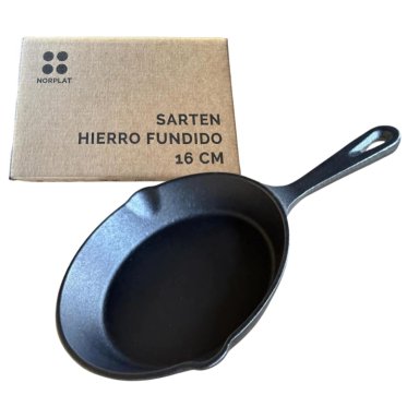 SARTEN REDONDO HIERRO FUNDIDO 16CM PROVOLETA COCINA NORPLAT - 1