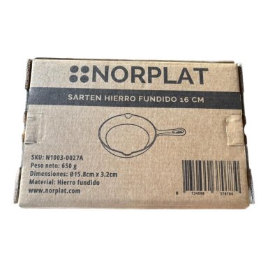 SARTEN REDONDO HIERRO FUNDIDO 16CM PROVOLETA COCINA NORPLAT - 10