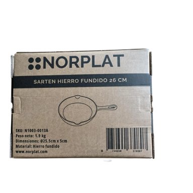 SARTEN HIERRO FUNDIDO 26 CM FIERRO - NORPLAT - 9