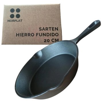 SARTEN HIERRO FUNDIDO NORPLAT 20CM REDONDO PARA FREIR COCINA - 1