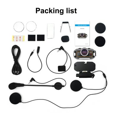 INTERCOMUNICADOR Y MANOS LIBRES BLUETOOTH V9 PRO 500M RADIO FM - 4