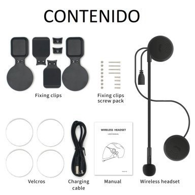 AUDÍFONOS CASTLETEC MANOS LIBRES CASCO MOTO M6 BLUETOOTH - 4