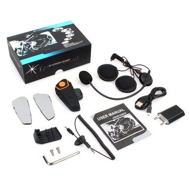 INTERCOMUNICADOR Y MANOS LIBRES BLUETOOTH BT-S2 PARA CASCO DE MOTO - 4