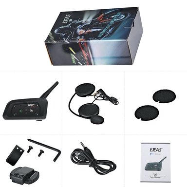 INTERCOMUNICADOR Y MANOS LIBRES BLUETOOTH EJEAS V6 PRO - 4