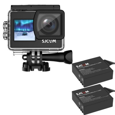 PACK CÁMARA DEPORTIVA SJCAM SJ4000 DUAL, 4K 16MP + 2 BATERÍAS - 1