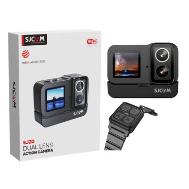 CÁMARA DEPORTIVA SJCAM SJ20 DOBLE LENTE 20MP 4K GYRO WIFI IMPERMEABLE 30M + RELOJ - 1
