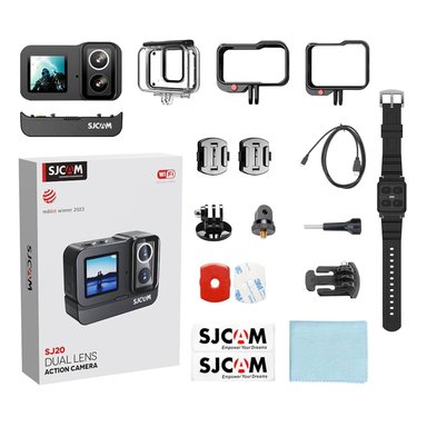 CÁMARA DEPORTIVA SJCAM SJ20 DOBLE LENTE 20MP 4K GYRO WIFI IMPERMEABLE 30M + RELOJ - 4
