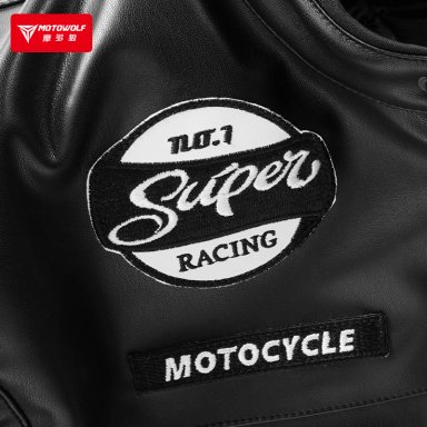 CHAQUETA MOTO HOMBRE CUERO PU INVIERNO CON PROTECCION CE MOTOWOLF - 2