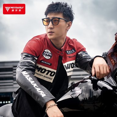 CHAQUETA MOTO HOMBRE CUERO PU INVIERNO CON PROTECCION CE MOTOWOLF - 10