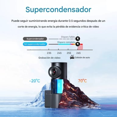 CAMARA PARA VEHICULO 2K 1440P LENTE 330º VISION NOCTURNA WIFI DDPAI MINI PRO 2K - 2