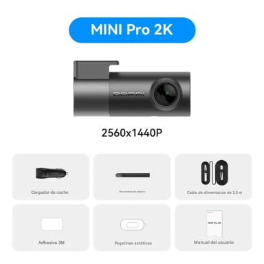 CAMARA PARA VEHICULO 2K 1440P LENTE 330º VISION NOCTURNA WIFI DDPAI MINI PRO 2K - 6