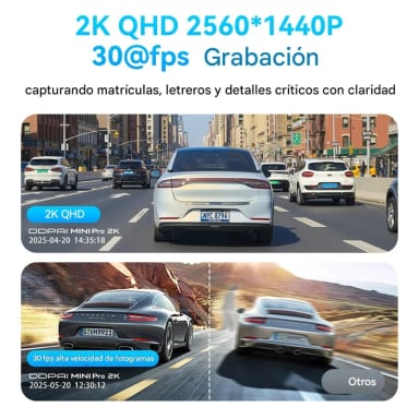CAMARA PARA VEHICULO 2K 1440P LENTE 330º VISION NOCTURNA WIFI DDPAI MINI PRO 2K - 8