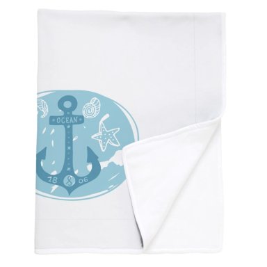 MANTA TUYO PRINT MARINO POLAR BLANCO - 1