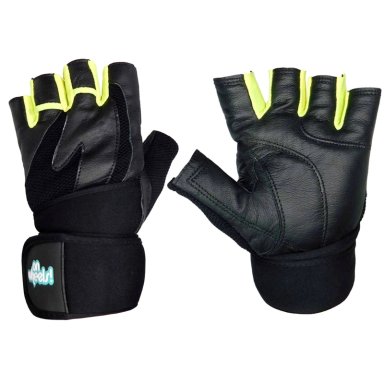 GUANTES DE ENTRENAMIENTO PARA PESAS BLACK AMARILLO ONWHEELS - 1