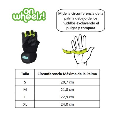 GUANTES DE ENTRENAMIENTO PARA PESAS BLACK AMARILLO ONWHEELS - 2