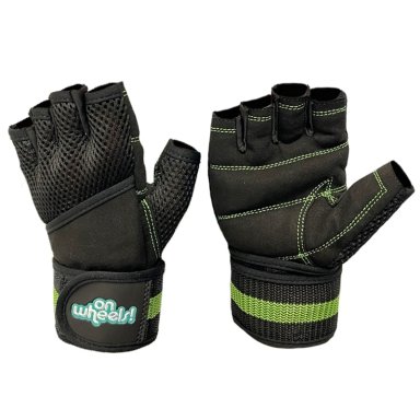 GUANTES DE ENTRENAMIENTO PARA PESAS BLACK/GREEN ONWHEELS - 1