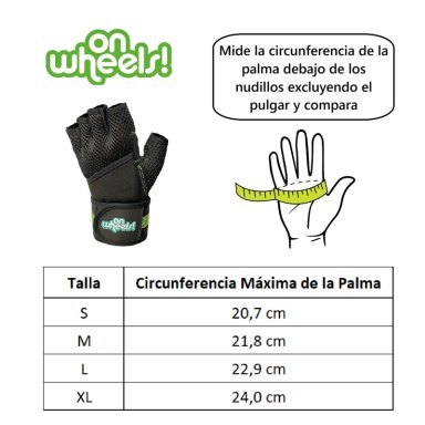 GUANTES DE ENTRENAMIENTO PARA PESAS BLACK/GREEN ONWHEELS - 2