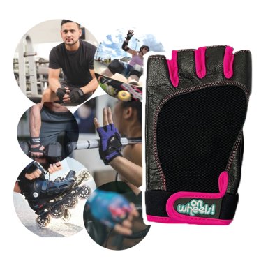 GUANTES DE ENTRENAMIENTO PARA PESAS BLACK PINK ONWHEELS - 7