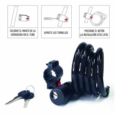 CANDADO ESPIRAL ON WHEELS ONWHEELS CON LLAVE 12X150 - 6