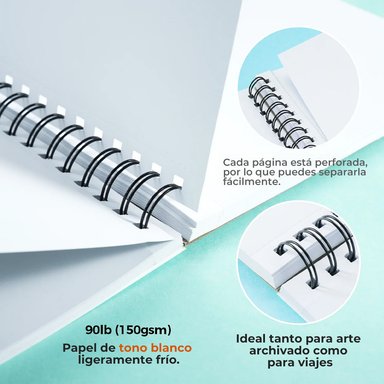 BLOCK ANILLADO EN ESPIRAL OHUHU (25.4X19.3CM,60 HOJAS,150G) - 3